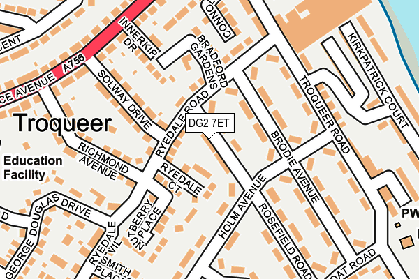 DG2 7ET map - OS OpenMap – Local (Ordnance Survey)