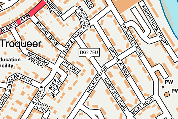 DG2 7EU map - OS OpenMap – Local (Ordnance Survey)