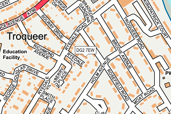 DG2 7EW map - OS OpenMap – Local (Ordnance Survey)