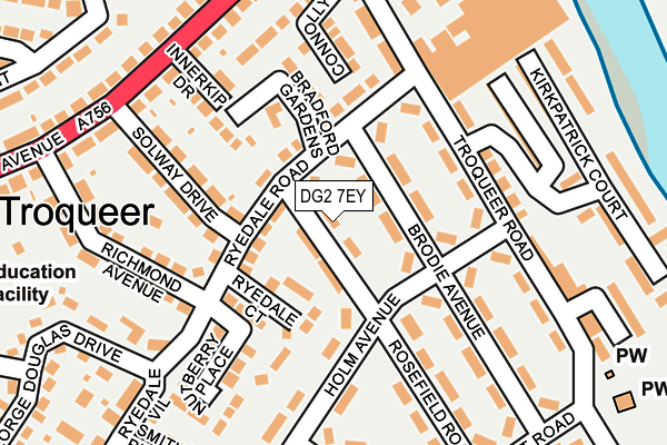 DG2 7EY map - OS OpenMap – Local (Ordnance Survey)