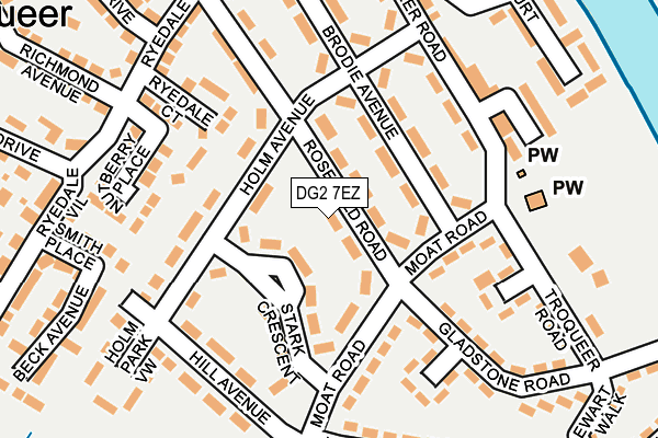 DG2 7EZ map - OS OpenMap – Local (Ordnance Survey)