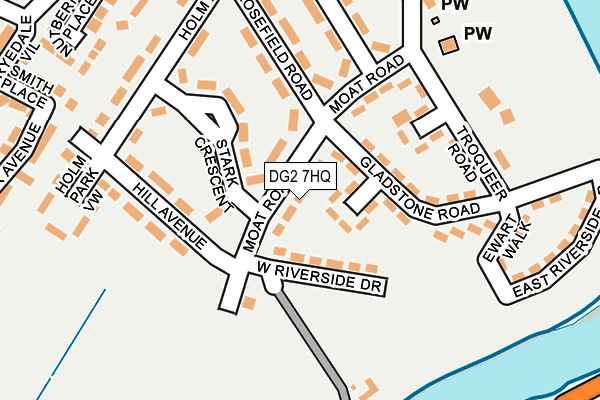 DG2 7HQ map - OS OpenMap – Local (Ordnance Survey)