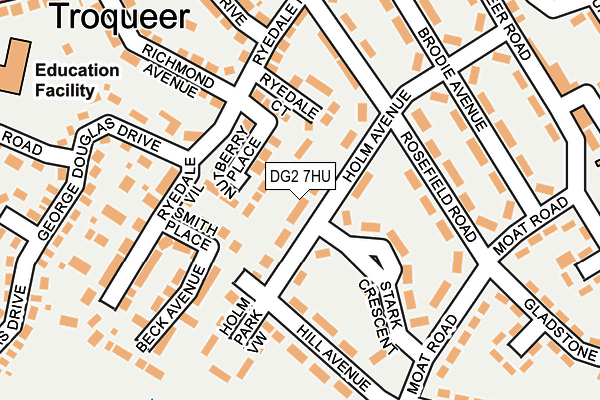 DG2 7HU map - OS OpenMap – Local (Ordnance Survey)