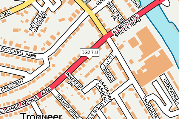 DG2 7JJ map - OS OpenMap – Local (Ordnance Survey)