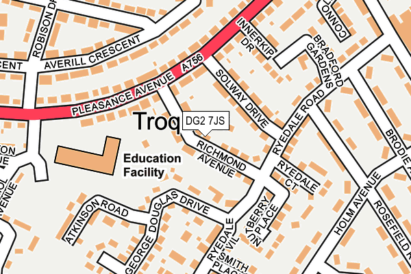 DG2 7JS map - OS OpenMap – Local (Ordnance Survey)