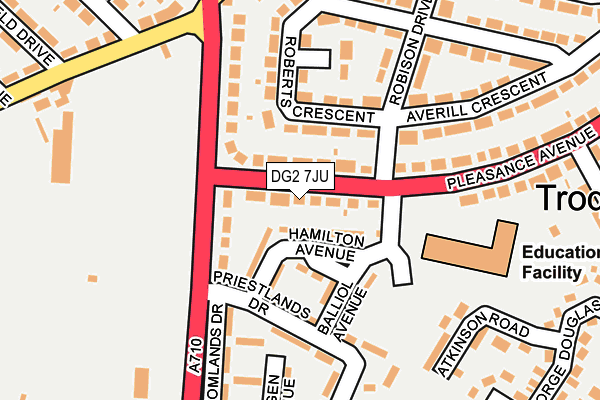 DG2 7JU map - OS OpenMap – Local (Ordnance Survey)