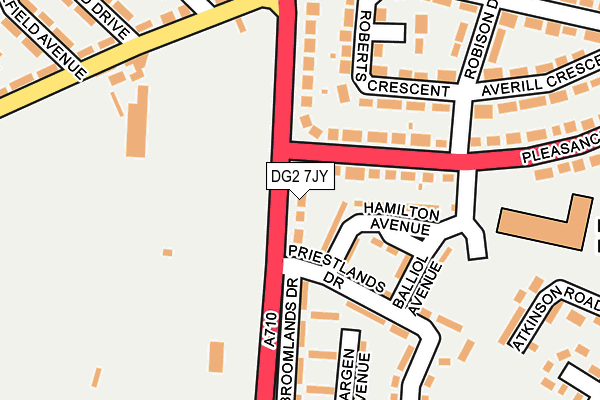 DG2 7JY map - OS OpenMap – Local (Ordnance Survey)