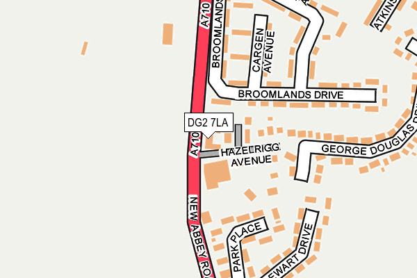 DG2 7LA map - OS OpenMap – Local (Ordnance Survey)