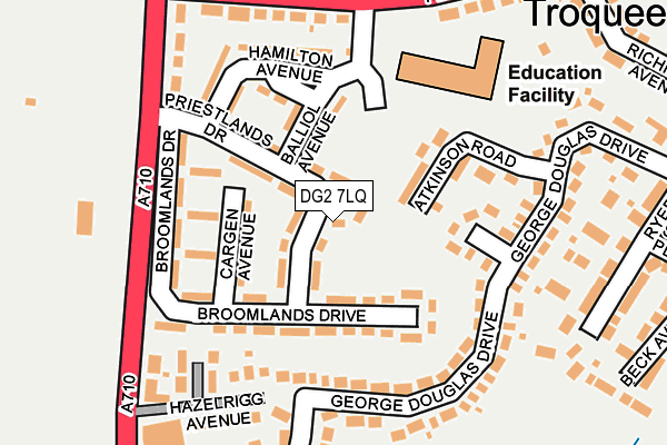 DG2 7LQ map - OS OpenMap – Local (Ordnance Survey)