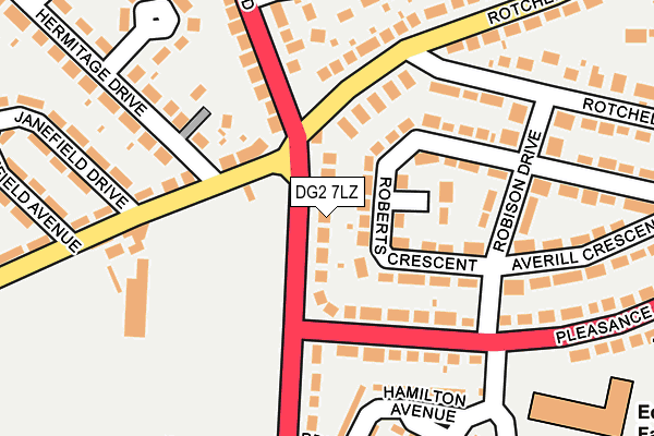 DG2 7LZ map - OS OpenMap – Local (Ordnance Survey)