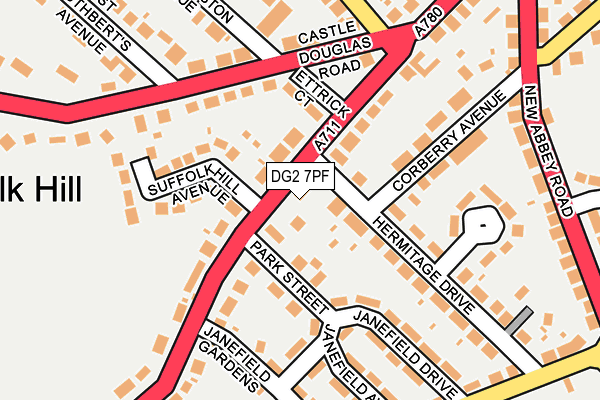 DG2 7PF map - OS OpenMap – Local (Ordnance Survey)