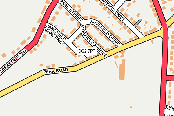 DG2 7PT map - OS OpenMap – Local (Ordnance Survey)