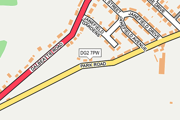 DG2 7PW map - OS OpenMap – Local (Ordnance Survey)