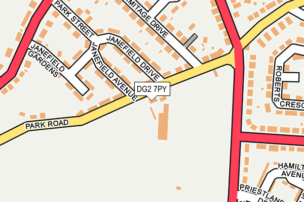 DG2 7PY map - OS OpenMap – Local (Ordnance Survey)