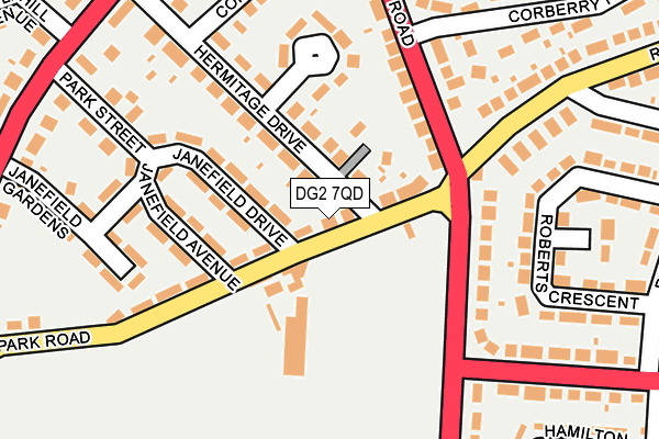 DG2 7QD map - OS OpenMap – Local (Ordnance Survey)