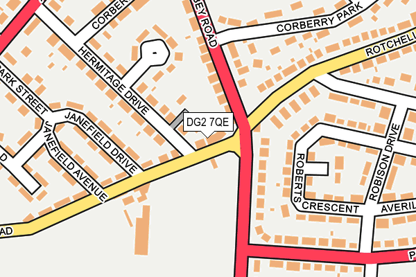 DG2 7QE map - OS OpenMap – Local (Ordnance Survey)