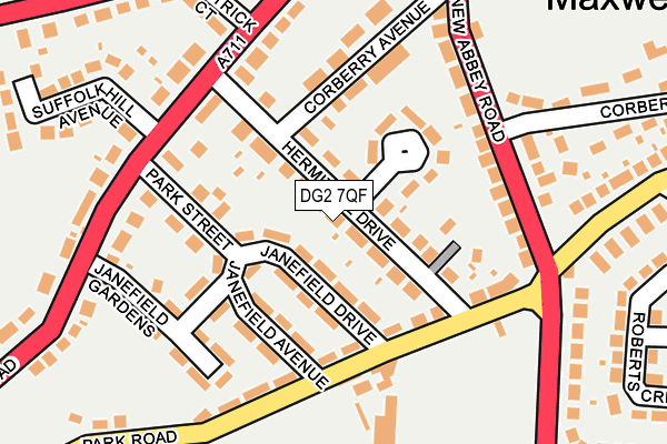 DG2 7QF map - OS OpenMap – Local (Ordnance Survey)