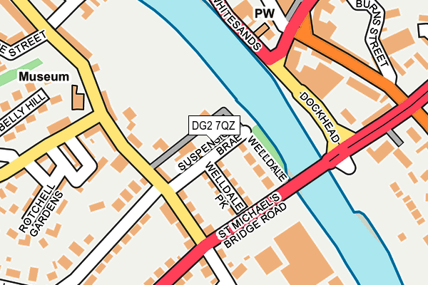 DG2 7QZ map - OS OpenMap – Local (Ordnance Survey)