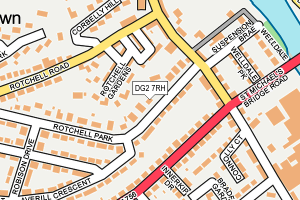 DG2 7RH map - OS OpenMap – Local (Ordnance Survey)