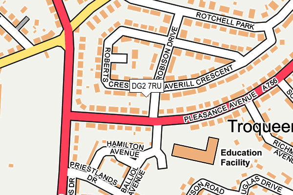 DG2 7RU map - OS OpenMap – Local (Ordnance Survey)