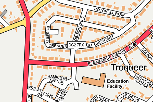 DG2 7RX map - OS OpenMap – Local (Ordnance Survey)