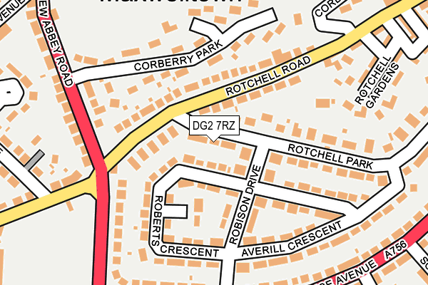 DG2 7RZ map - OS OpenMap – Local (Ordnance Survey)