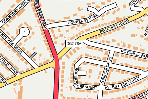 DG2 7SA map - OS OpenMap – Local (Ordnance Survey)