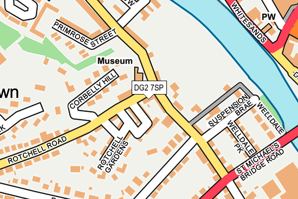 DG2 7SP map - OS OpenMap – Local (Ordnance Survey)