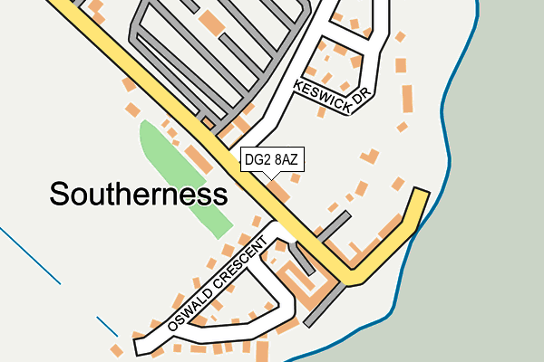 DG2 8AZ map - OS OpenMap – Local (Ordnance Survey)