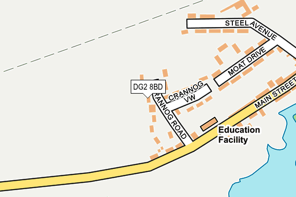 DG2 8BD map - OS OpenMap – Local (Ordnance Survey)