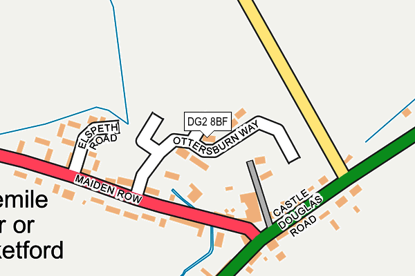 DG2 8BF map - OS OpenMap – Local (Ordnance Survey)