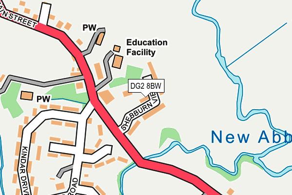 DG2 8BW map - OS OpenMap – Local (Ordnance Survey)