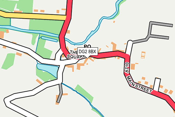 DG2 8BX map - OS OpenMap – Local (Ordnance Survey)