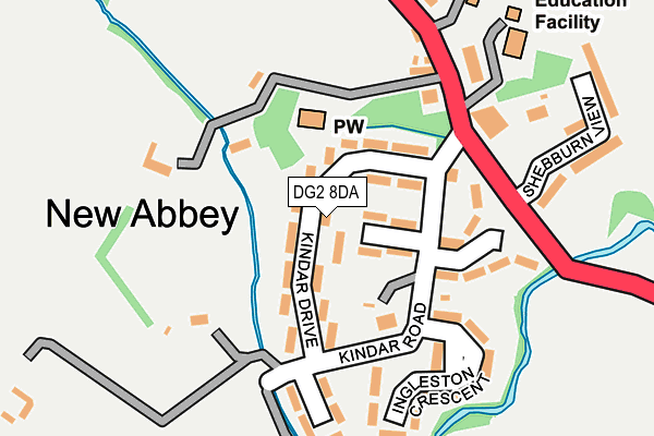 DG2 8DA map - OS OpenMap – Local (Ordnance Survey)