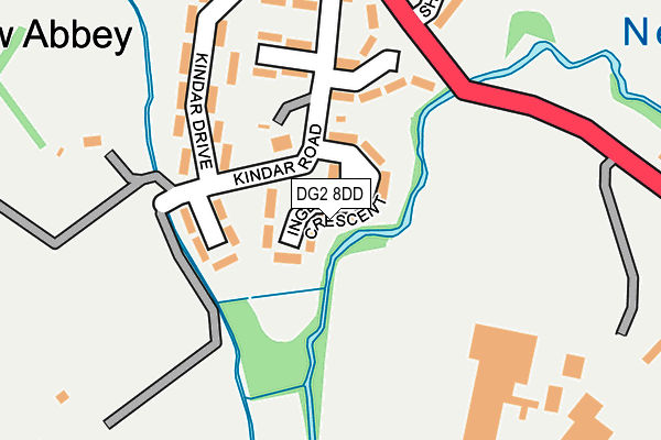DG2 8DD map - OS OpenMap – Local (Ordnance Survey)