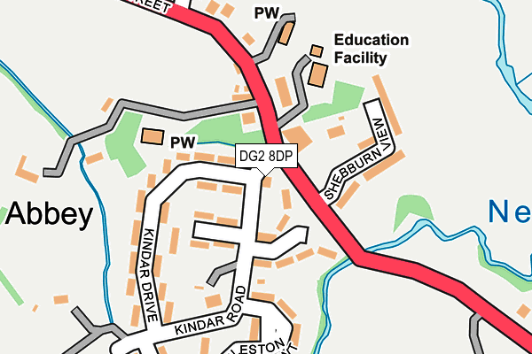 DG2 8DP map - OS OpenMap – Local (Ordnance Survey)