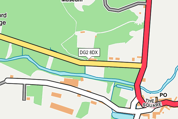 DG2 8DX map - OS OpenMap – Local (Ordnance Survey)