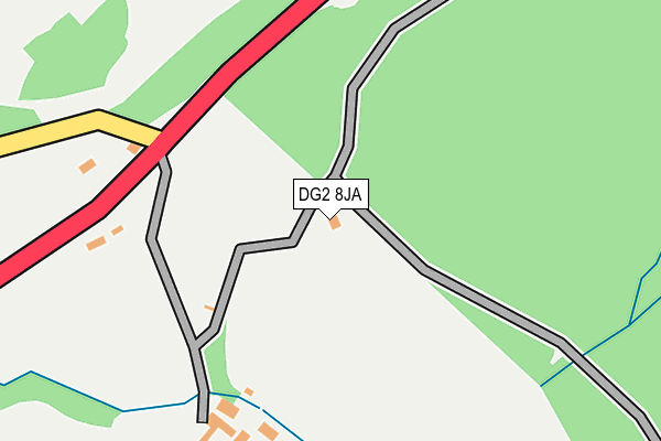 DG2 8JA map - OS OpenMap – Local (Ordnance Survey)