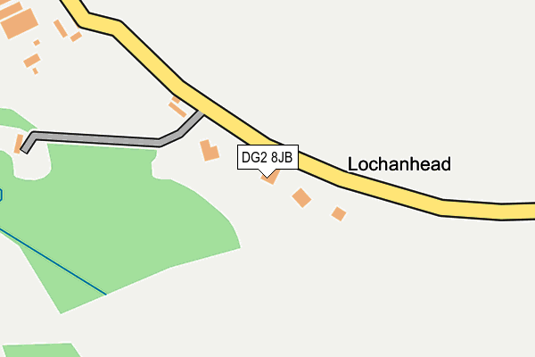 DG2 8JB map - OS OpenMap – Local (Ordnance Survey)