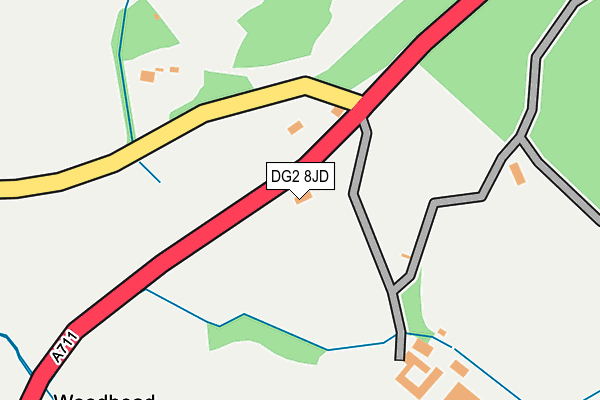 DG2 8JD map - OS OpenMap – Local (Ordnance Survey)