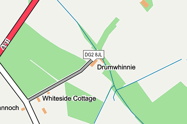 DG2 8JL map - OS OpenMap – Local (Ordnance Survey)