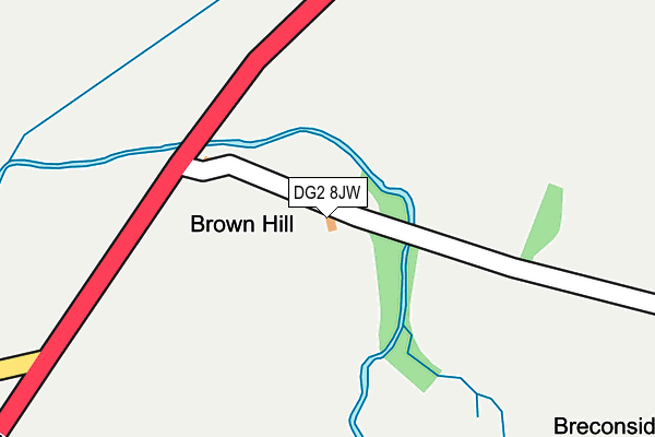 DG2 8JW map - OS OpenMap – Local (Ordnance Survey)