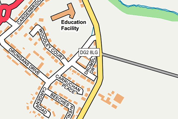 DG2 8LG map - OS OpenMap – Local (Ordnance Survey)