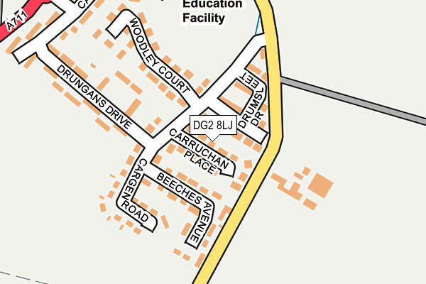 DG2 8LJ map - OS OpenMap – Local (Ordnance Survey)