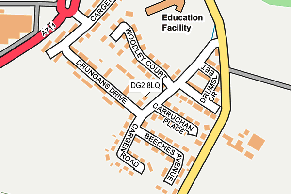 DG2 8LQ map - OS OpenMap – Local (Ordnance Survey)