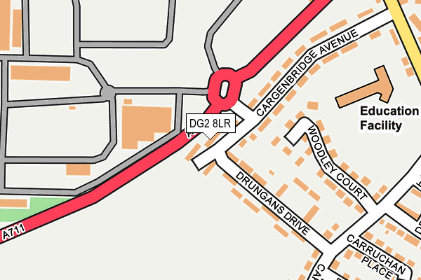 DG2 8LR map - OS OpenMap – Local (Ordnance Survey)