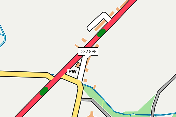 DG2 8PF map - OS OpenMap – Local (Ordnance Survey)
