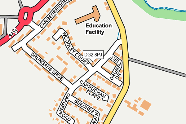 DG2 8PJ map - OS OpenMap – Local (Ordnance Survey)