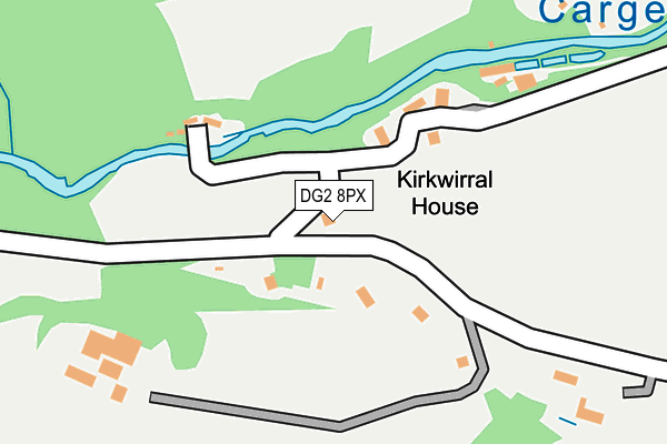 DG2 8PX map - OS OpenMap – Local (Ordnance Survey)
