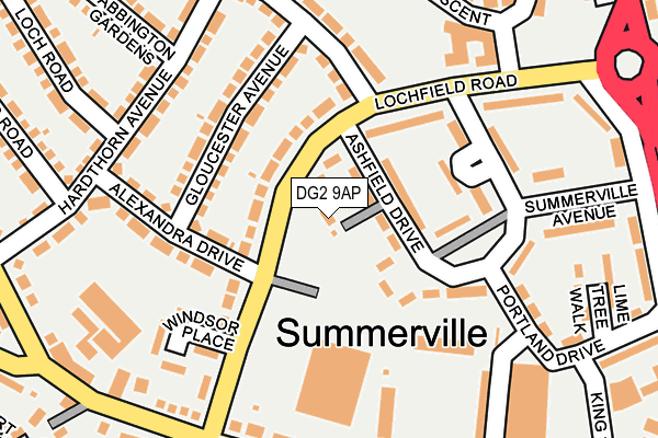 DG2 9AP map - OS OpenMap – Local (Ordnance Survey)